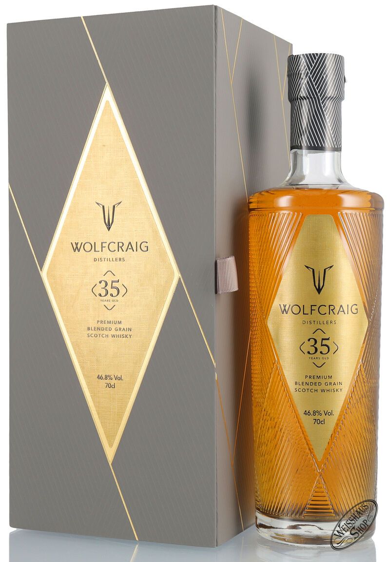 Wolfcraig 35 YO Premium Blended Grain Whisky 46,8% vol. 0,70l Wolfcraig 35 YO Premium Blended Grain Whisky 46,8% vol. 0,70l
