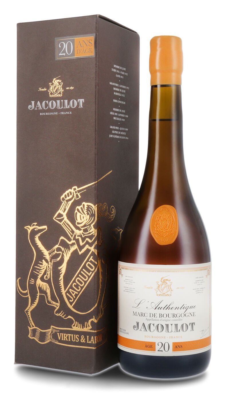 Jacoulot L'Authentique 20 YO Marc de Bourgogne 43% vol. 0,70l Jacoulot L'Authentique 20 YO Marc de Bourgogne 43% vol. 0,70l