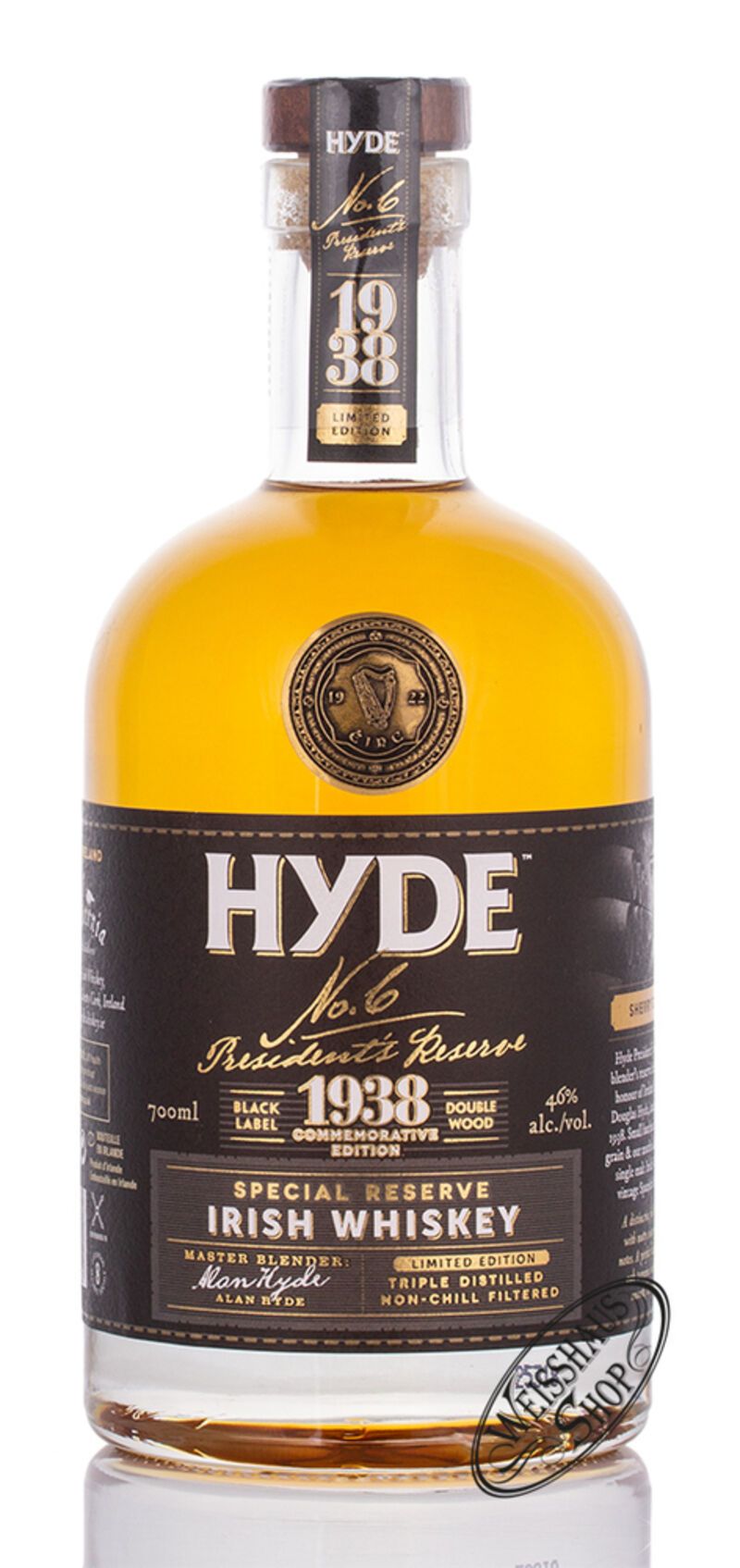 Hyde No. 6 Special Reserve Irish Whiskey 46% vol. 0,70l Hyde No. 6 Special Reserve Irish Whiskey 46% vol. 0,70l