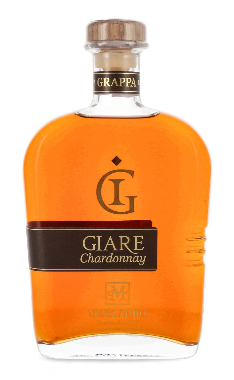 Marzadro Grappa Le Giare Chardonnay Geschenk-Set 45% vol. 0,70l