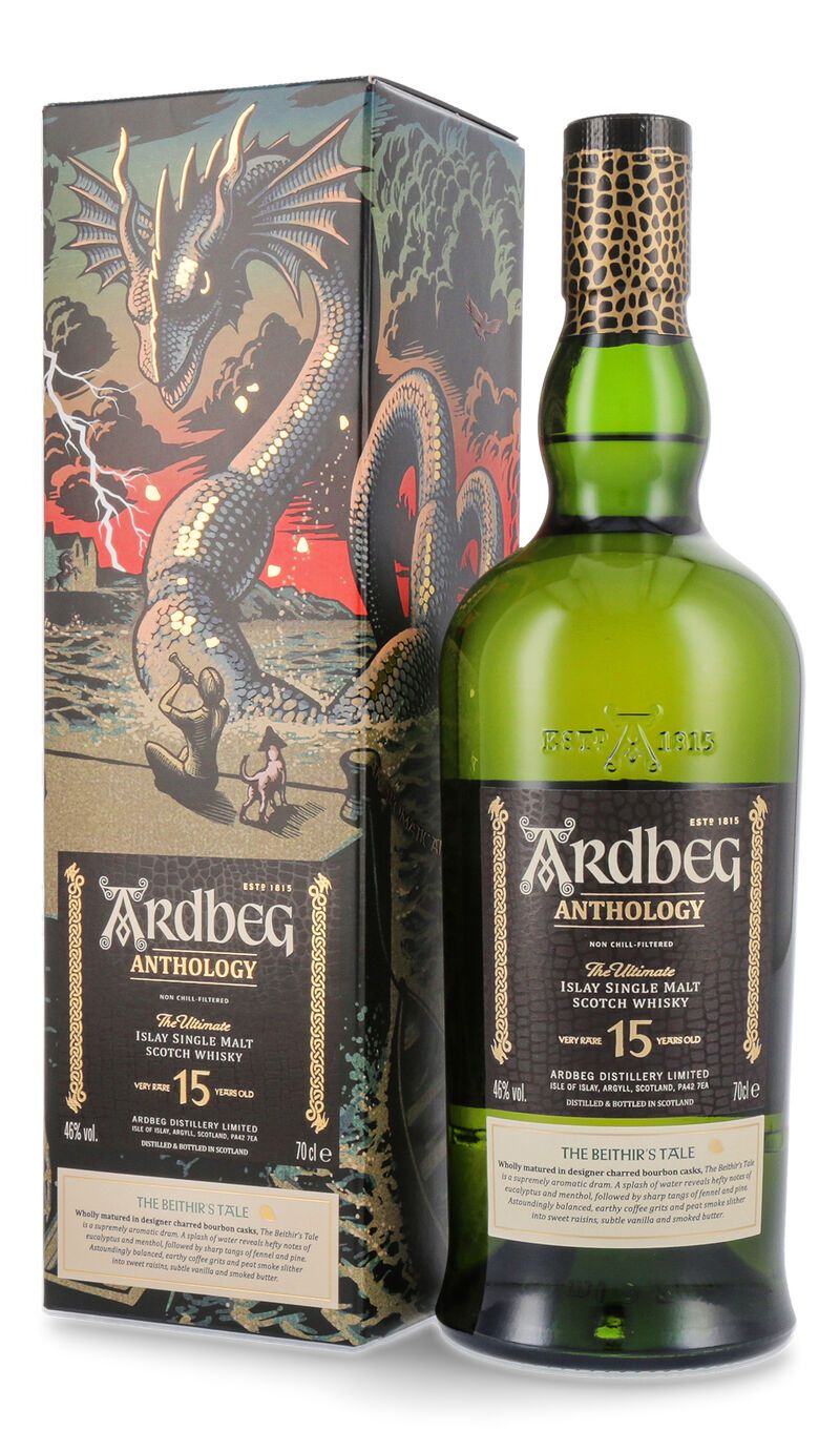 Ardbeg Anthology The Beithirs Tale 15 YO Limited Edition Islay Whisky 46% vol. 0,70l Ardbeg Anthology The Beithirs Tale 15 YO Limited Edition Islay Whisky 46% vol. 0,70l