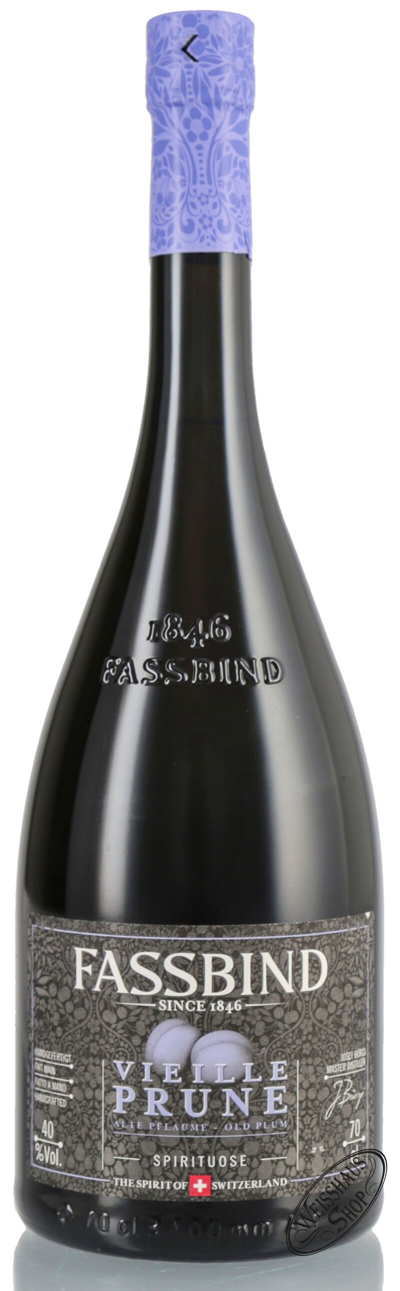 Fassbind Vieille Prune 40% vol. 0,70l Fassbind Vieille Prune 40% vol. 0,70l