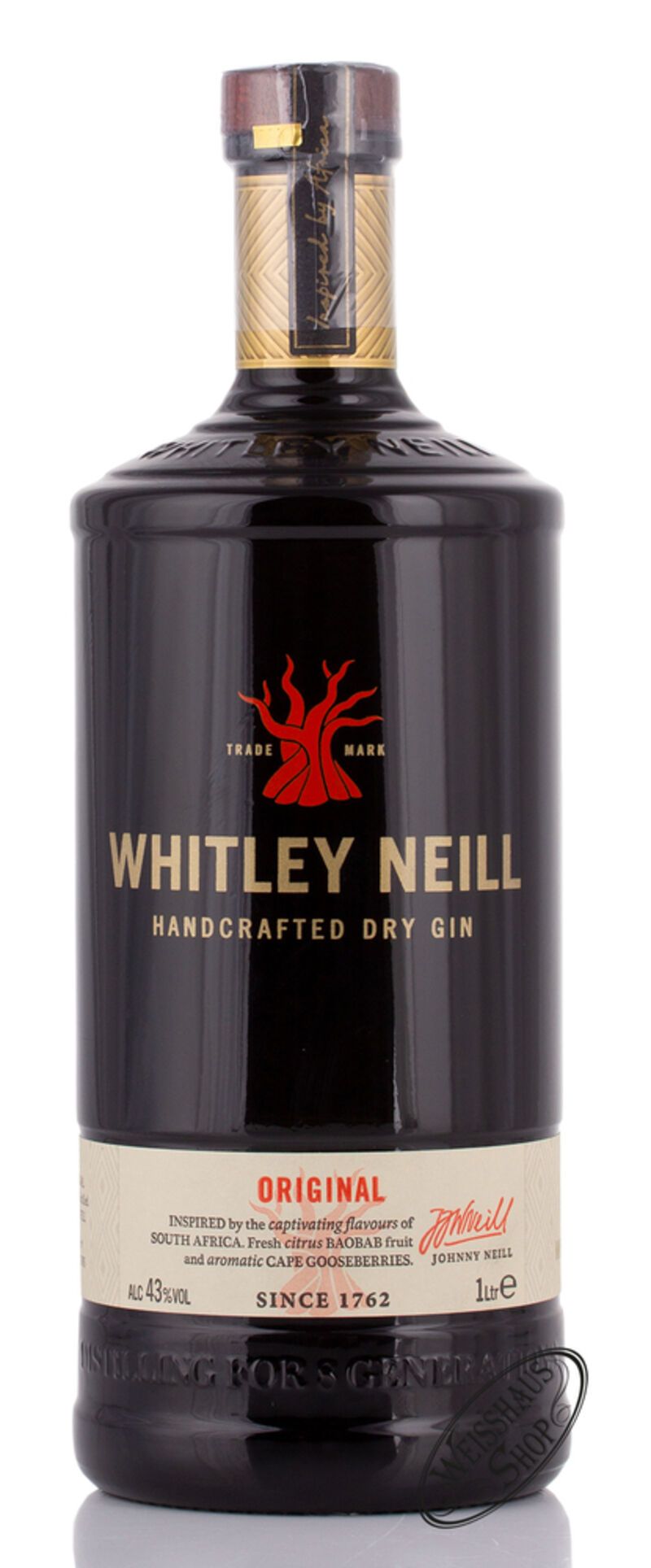 Whitley Neill Handcrafted Dry Gin 43% vol. 1,0l