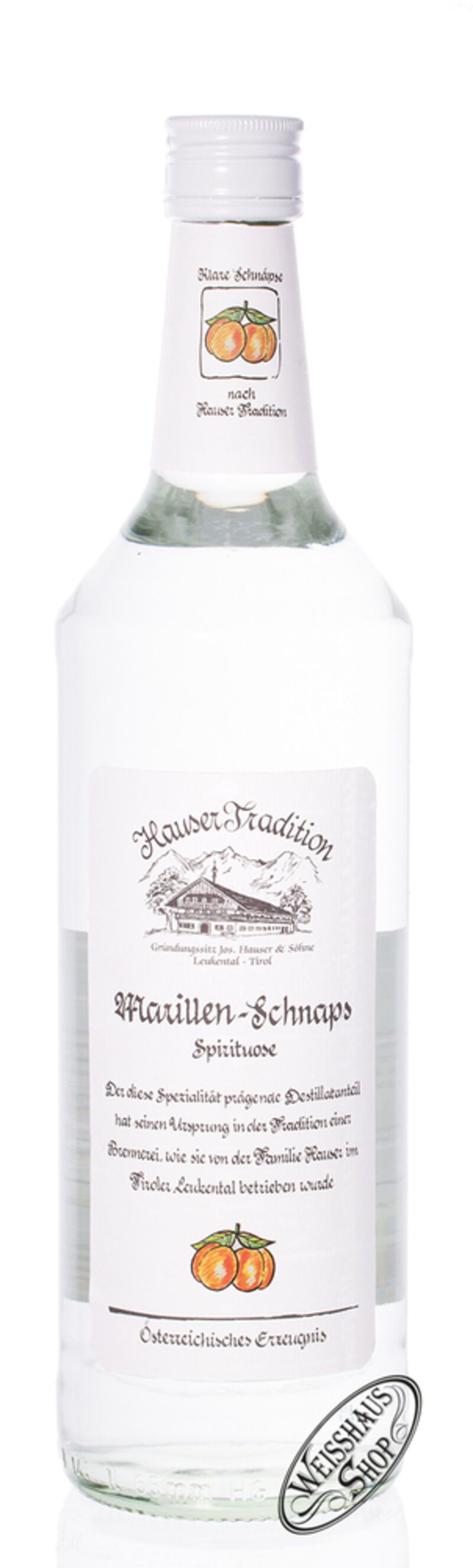 Hauser Marillen Schnaps 35% vol. 1,0l Hauser Marillen Schnaps 35% vol. 1,0l