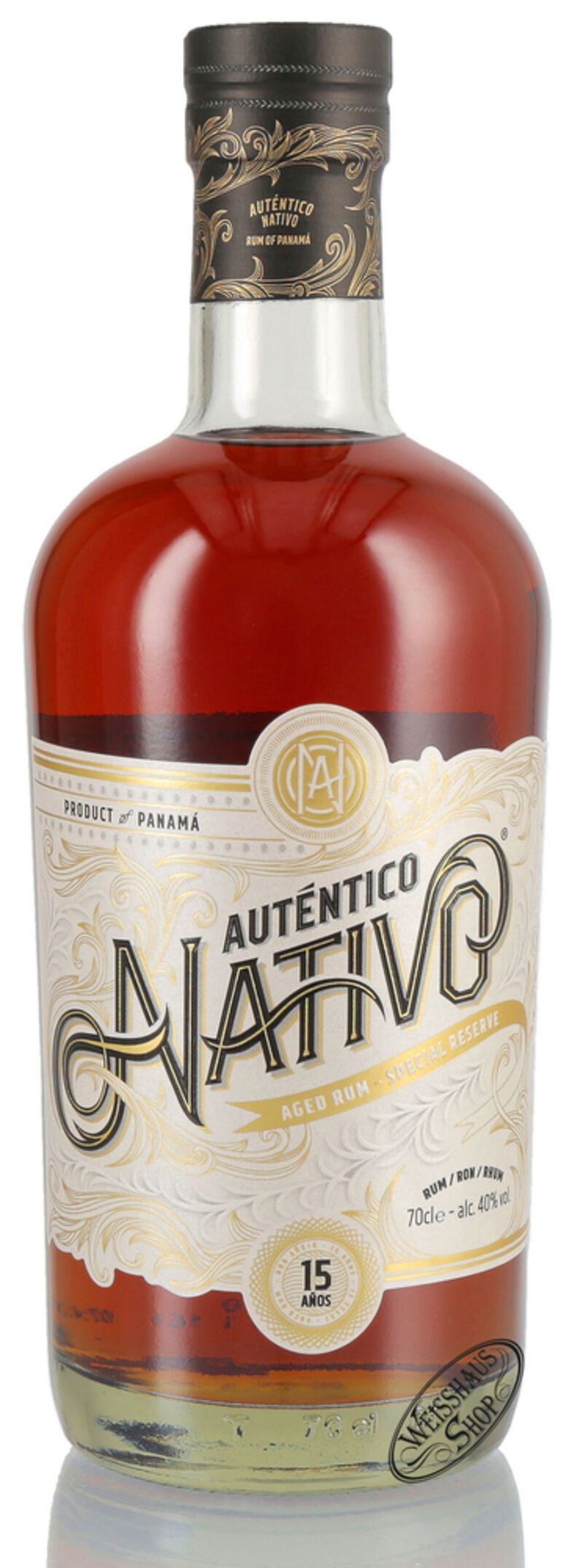 Autentico Nativo 15 YO Rum 40% vol. 0,70l