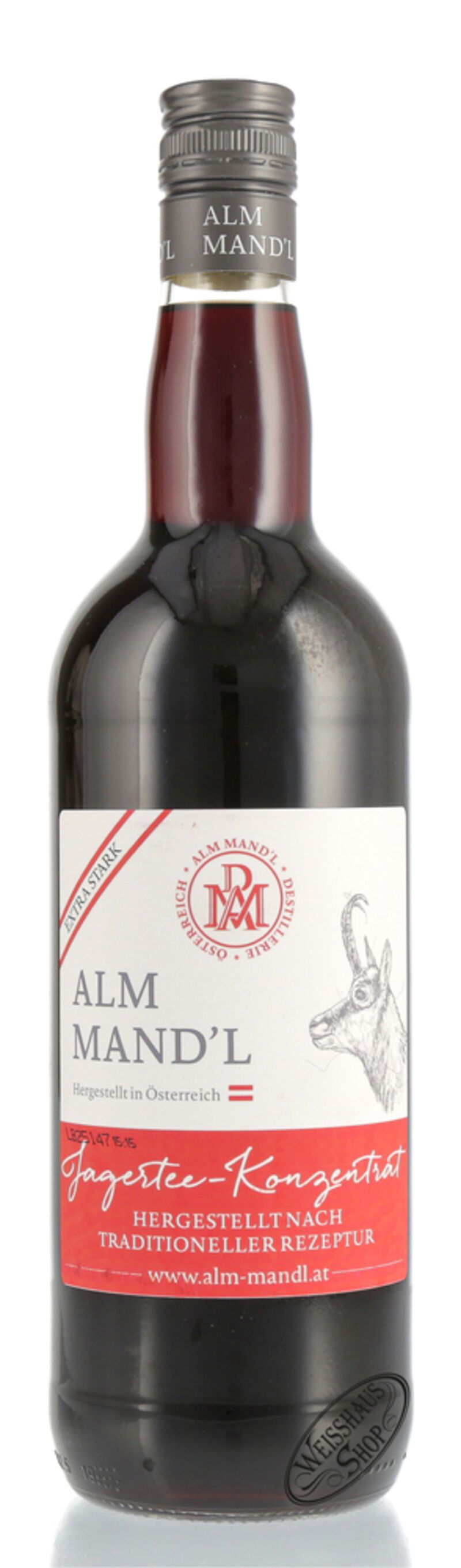 Alm Mand'l Jagertee 65% vol. 1,0l Alm Mand'l Jagertee 65% vol. 1,0l