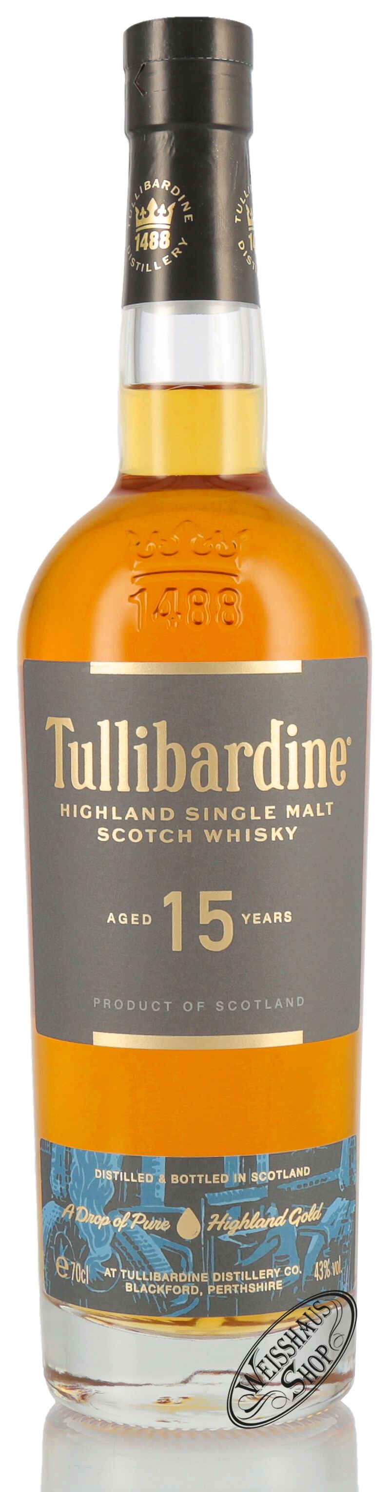 Tullibardine 15 YO Whisky 43% vol. 0,70l