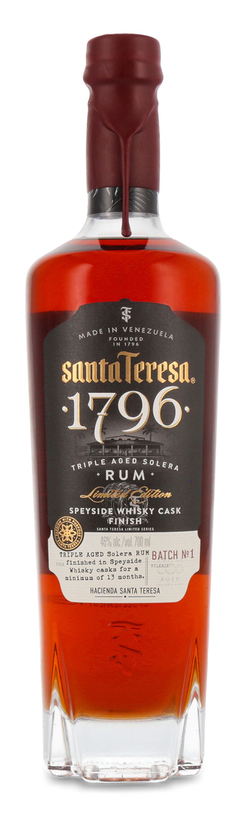 Santa Teresa 1796 Speyside Whisky Cask Finish Rum 46% vol. 0,70l