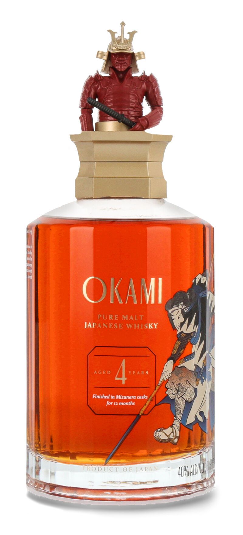 Okami 4 YO Pure Malt Japanese Whisky 40% vol. 0,70l B-Ware
