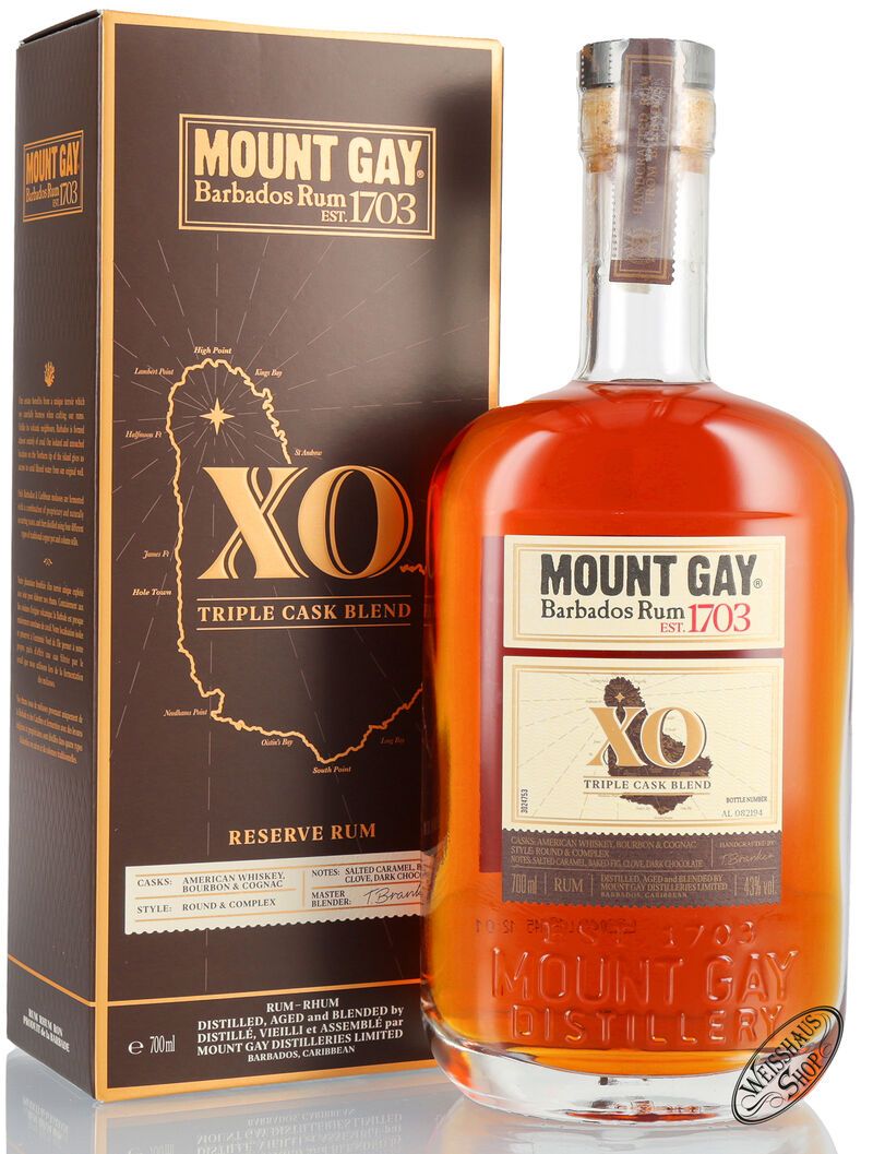 Mount Gay XO Reserve Cask Rum 43% vol. 0,70l Mount Gay XO Reserve Cask Rum 43% vol. 0,70l