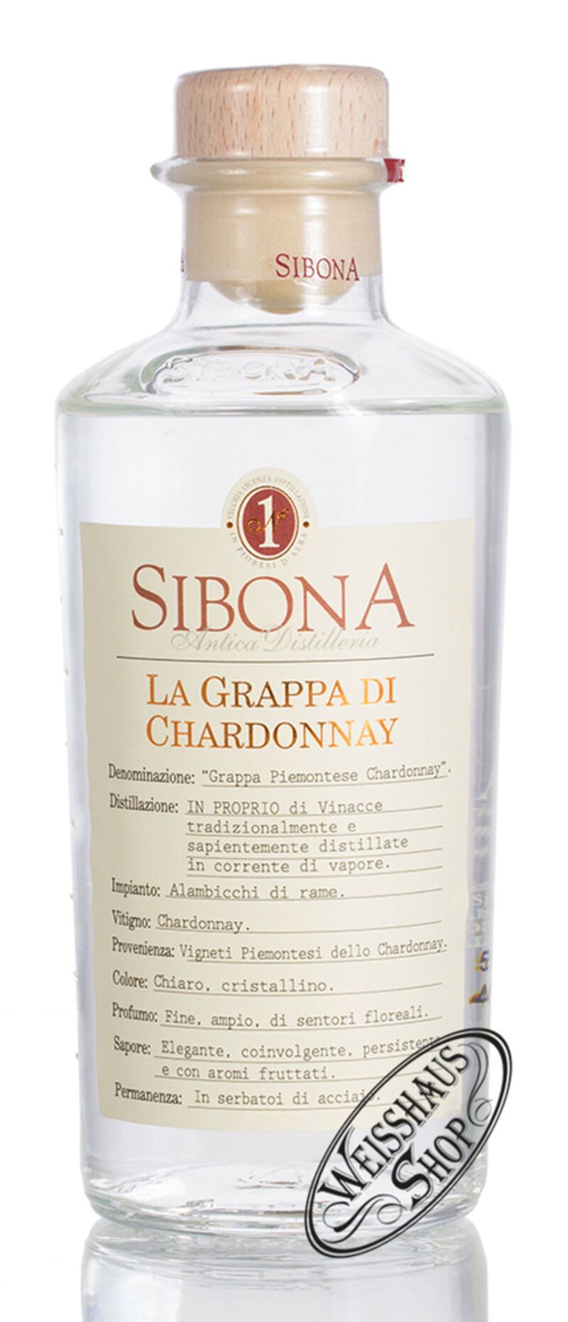Sibona Grappa Chardonnay 40% vol. 0,50l Sibona Grappa Chardonnay 40% vol. 0,50l