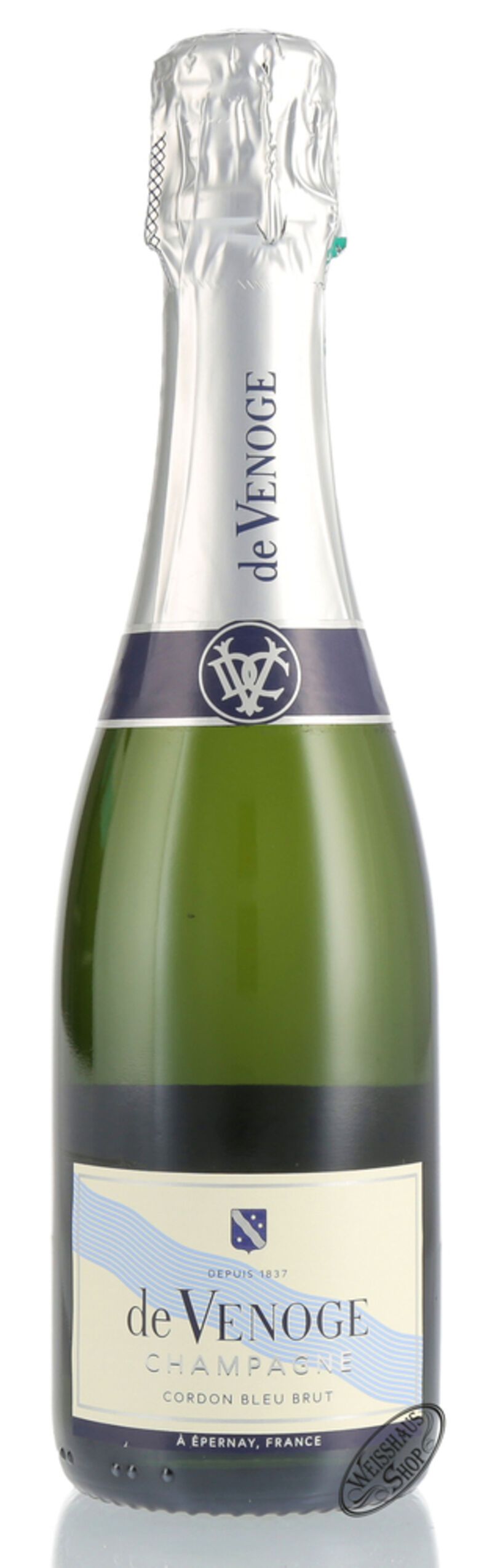 De Venoge Champagner Cordon Bleu Brut 12% vol. 0,375l Geschenkkarton
