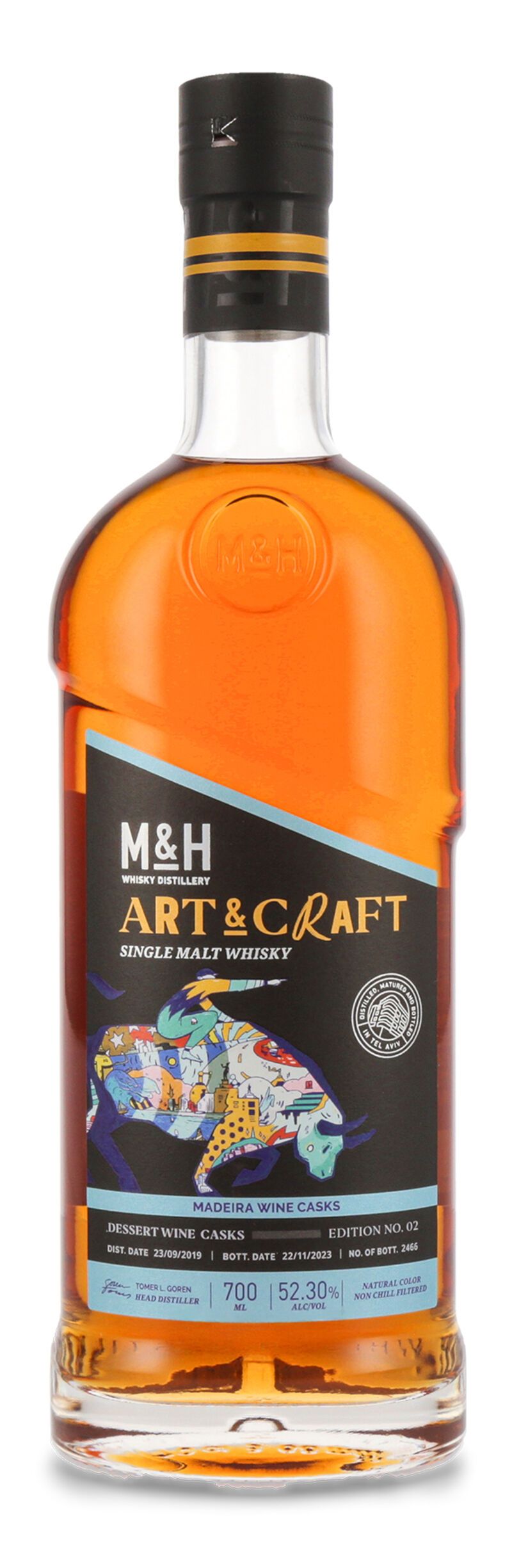 M&H Art & Craft Madeira Cask Whisky 52,3% vol. 0,70l