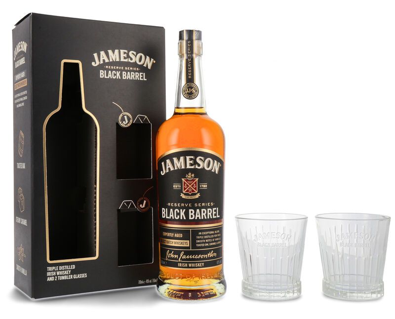 Jameson Black Barrel Irish Whiskey Geschenk-Set 40% vol. 0,70l Jameson Black Barrel Irish Whiskey Geschenk-Set 40% vol. 0,70l