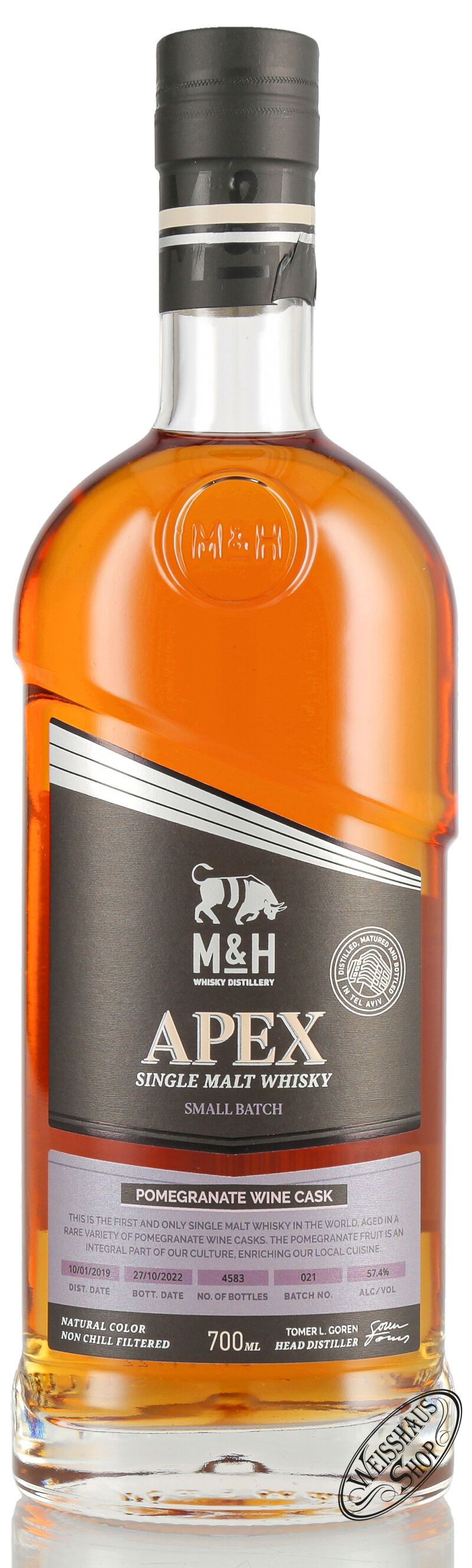 M&H APEX Pomegranate Wine Cask Whisky 57,4% vol. 0,70l M&H APEX Pomegranate Wine Cask Whisky 57,4% vol. 0,70l