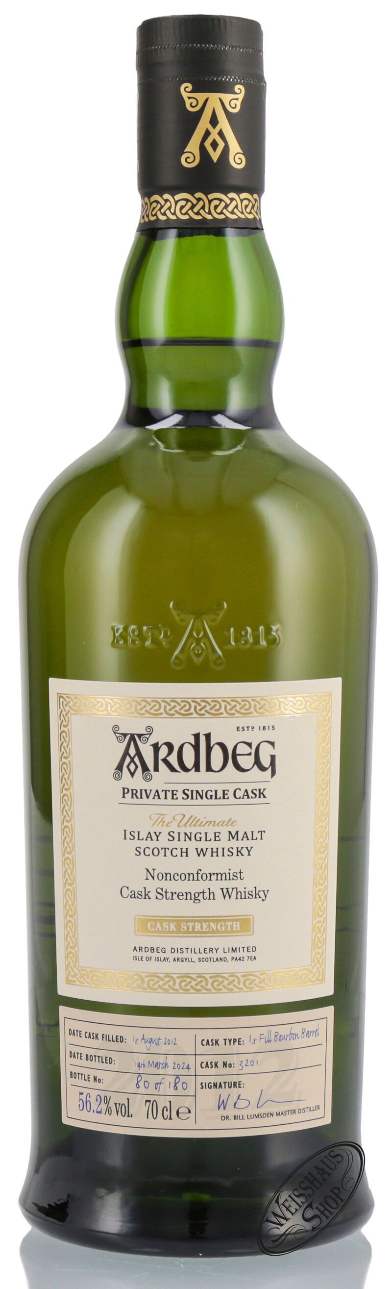 Ardbeg Private Reserve Single Cask 3201 Whisky 56,2% vol. 0,70l Ardbeg Private Reserve Single Cask 3201 Whisky 56,2% vol. 0,70l