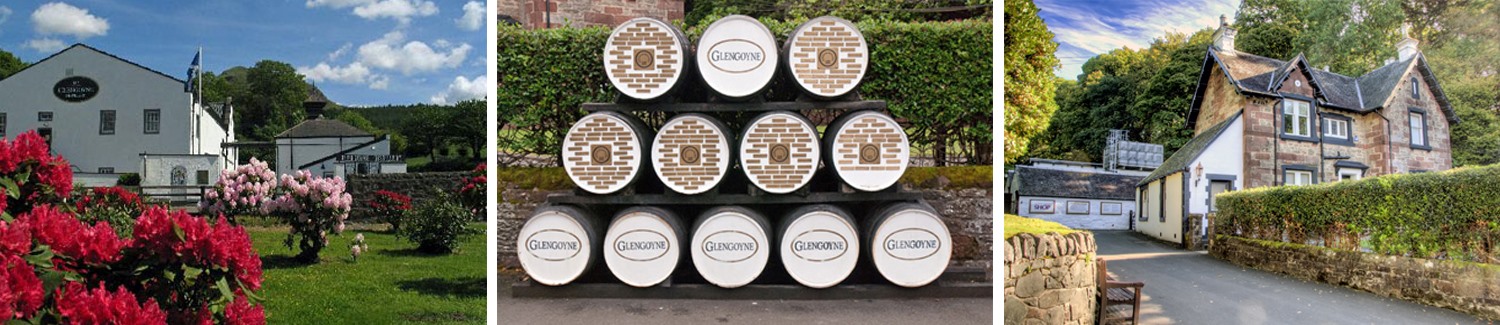 Glengoyne Destillerie und Fässer