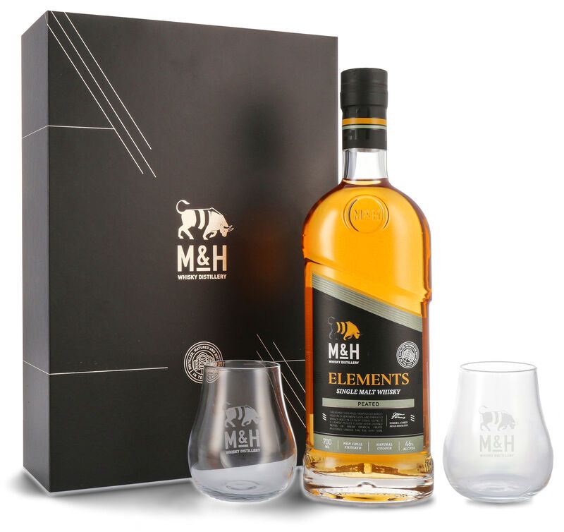 M&H Geschenkbox Elements Lightly Peated 46% vol. 0,70l M&H Geschenkbox Elements Lightly Peated 46% vol. 0,70l