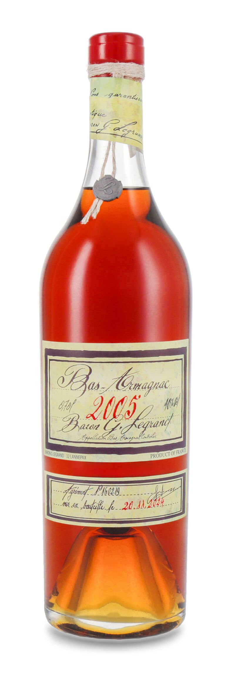 Lhéraud Baron Gaston Legrand 2005 Bas Armagnac 40% vol. 0,70l