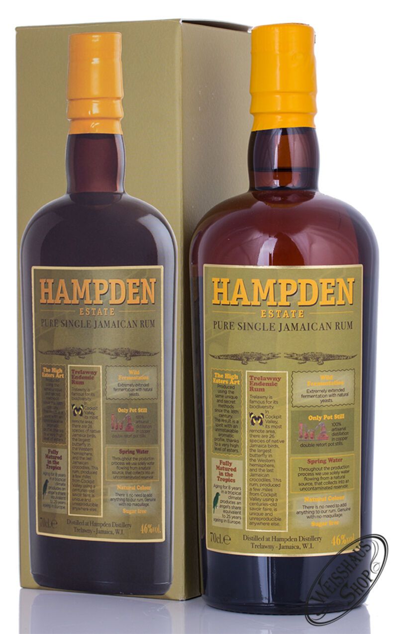 Hampden Estate Pure Single Jamaican Rum 46% vol. 0,70l Hampden Estate Pure Single Jamaican Rum 46% vol. 0,70l