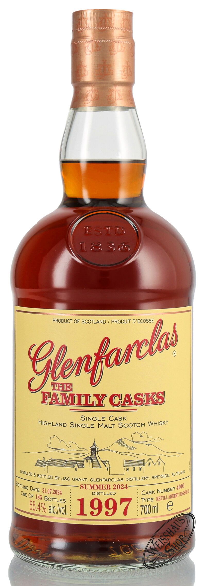 Glenfarclas Vintage 1997 Family Casks Whisky 55,4% vol. 0,70l Glenfarclas Vintage 1997 Family Casks Whisky 55,4% vol. 0,70l