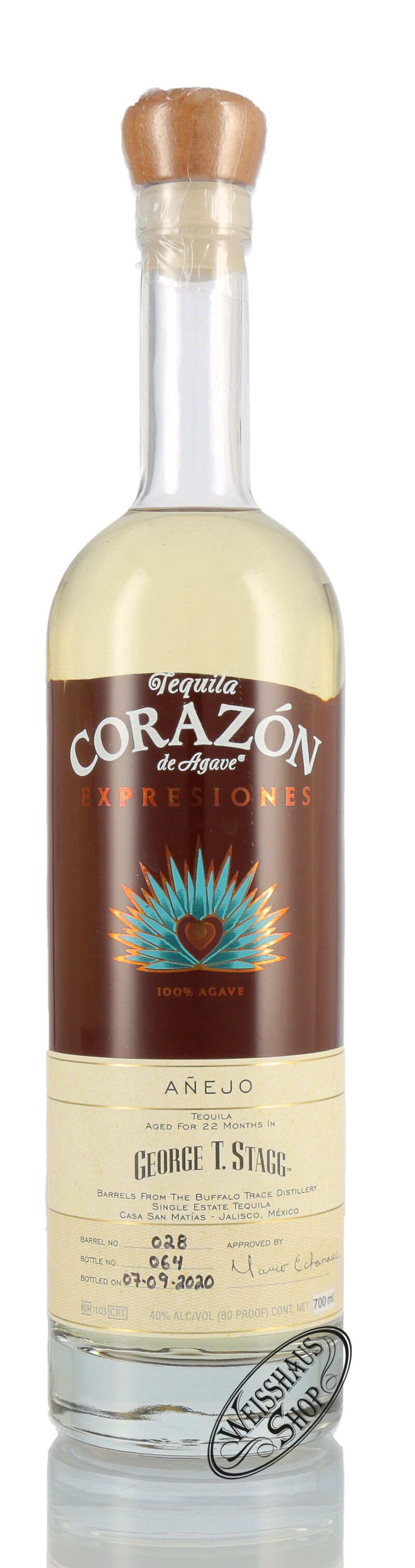 Corazon Expresiones George T. Stagg Anejo Tequila 40% vol. 0,70l
