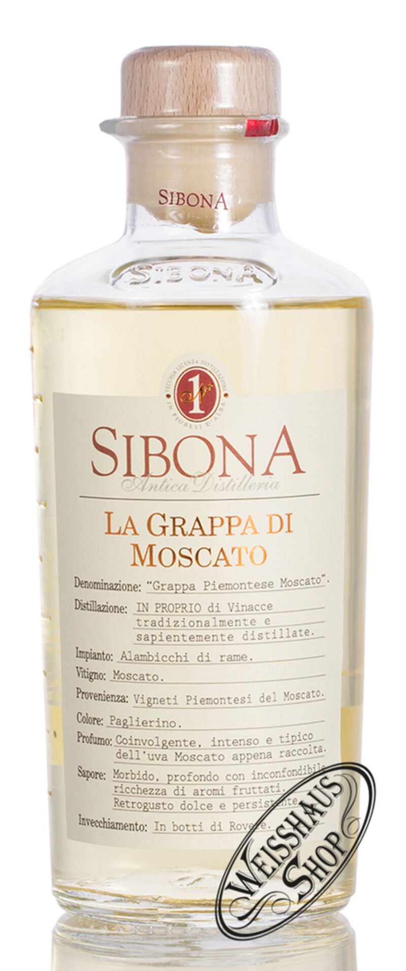 Sibona Grappa Moscato 40% vol. 0,50l Sibona Grappa Moscato 40% vol. 0,50l