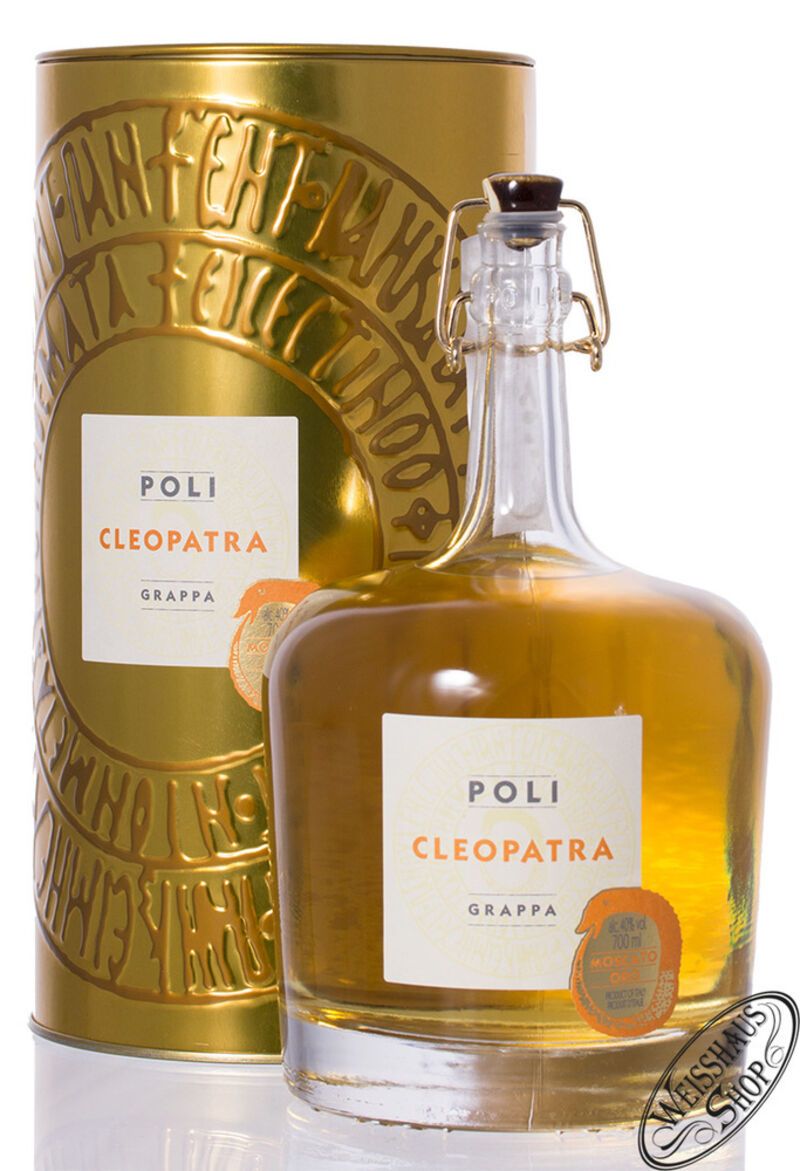 Poli Grappa Cleopatra Moscato in Tubo 40% vol. 0,70l Poli Grappa Cleopatra Moscato in Tubo 40% vol. 0,70l
