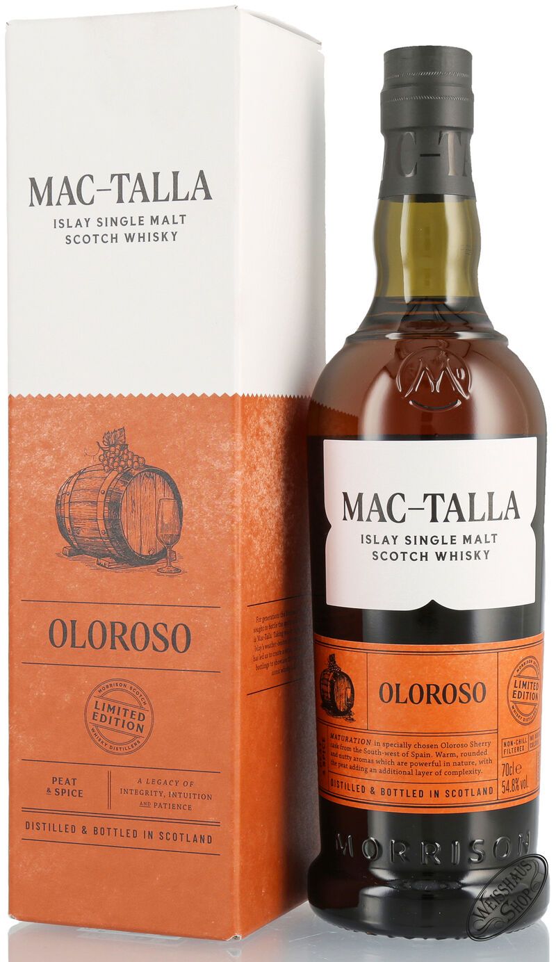 Mac-Talla Oloroso Islay Single Malt Scotch Whisky 54,8% vol. 0,70l