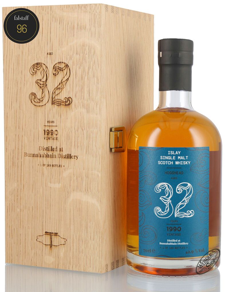 Bunnahabhain 32 YO Vintage 1990 Tassei Group Whisky 42,9% vol. 0,70l Bunnahabhain 32 YO Vintage 1990 Tassei Group Whisky 42,9% vol. 0,70l