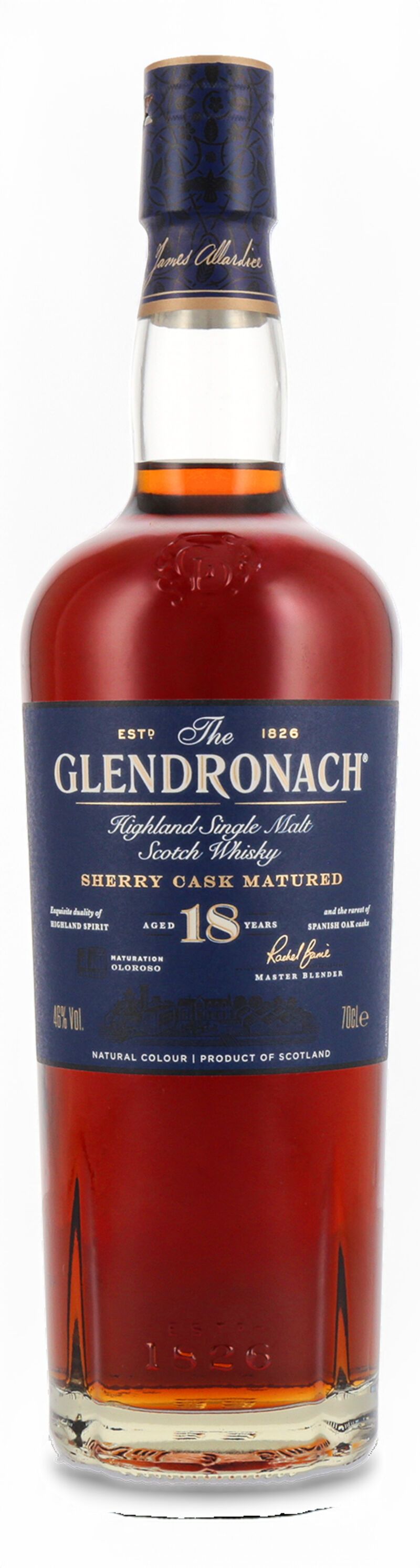 Glendronach 18 YO Sherry Cask Matured Whisky 46% vol. 0,70l Glendronach 18 YO Sherry Cask Matured Whisky 46% vol. 0,70l