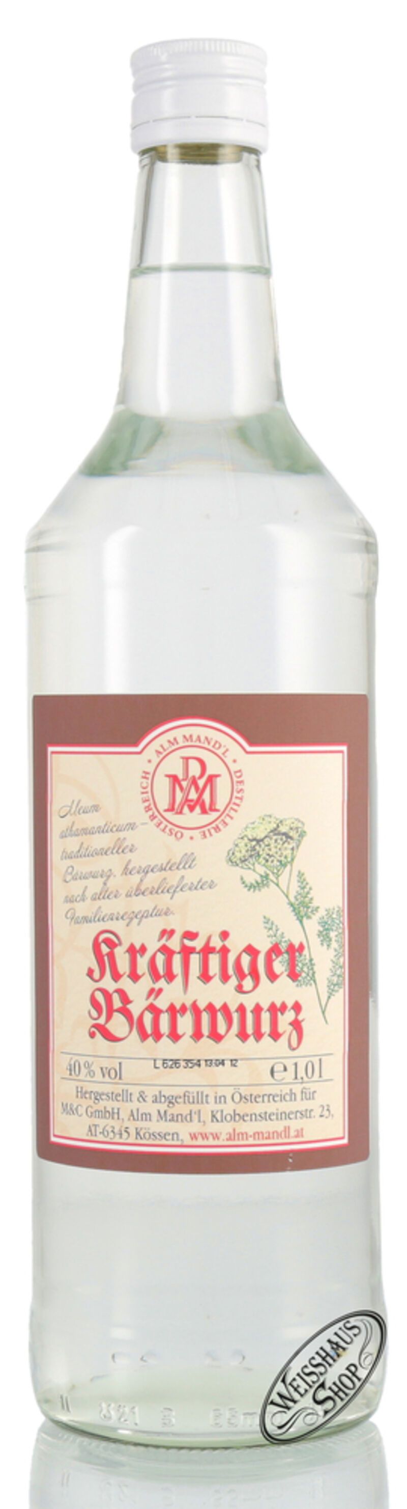 Alm Mand'l Bärwurz 40% vol. 1,0l Alm Mand'l Bärwurz 40% vol. 1,0l