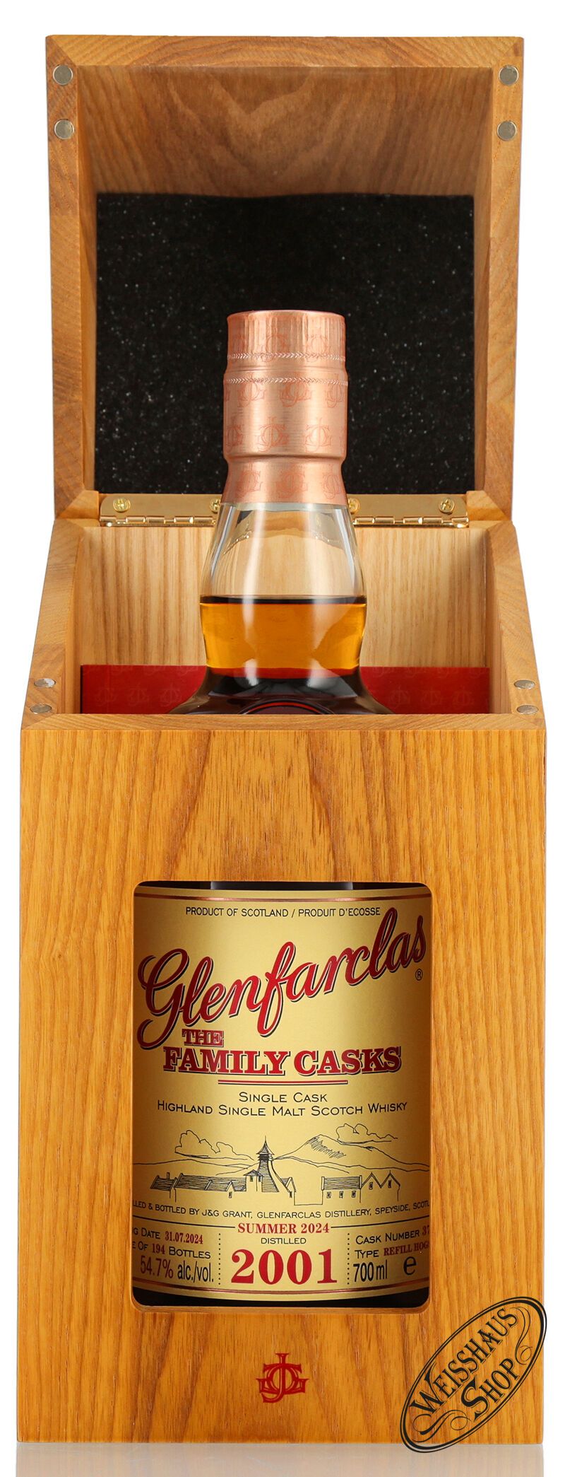 Glenfarclas Vintage 2001 Family Casks Whisky 54,7% vol. 0,70l Glenfarclas Vintage 2001 Family Casks Whisky 54,7% vol. 0,70l