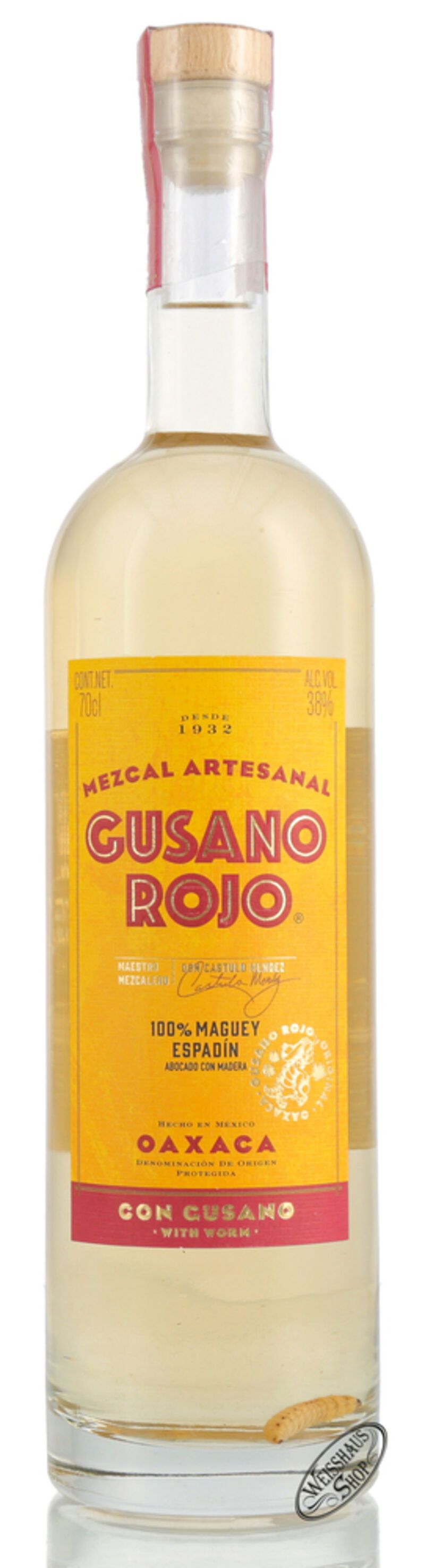 Gusano Rojo Mezcal 38% vol. 0,70l Gusano Rojo Mezcal 38% vol. 0,70l