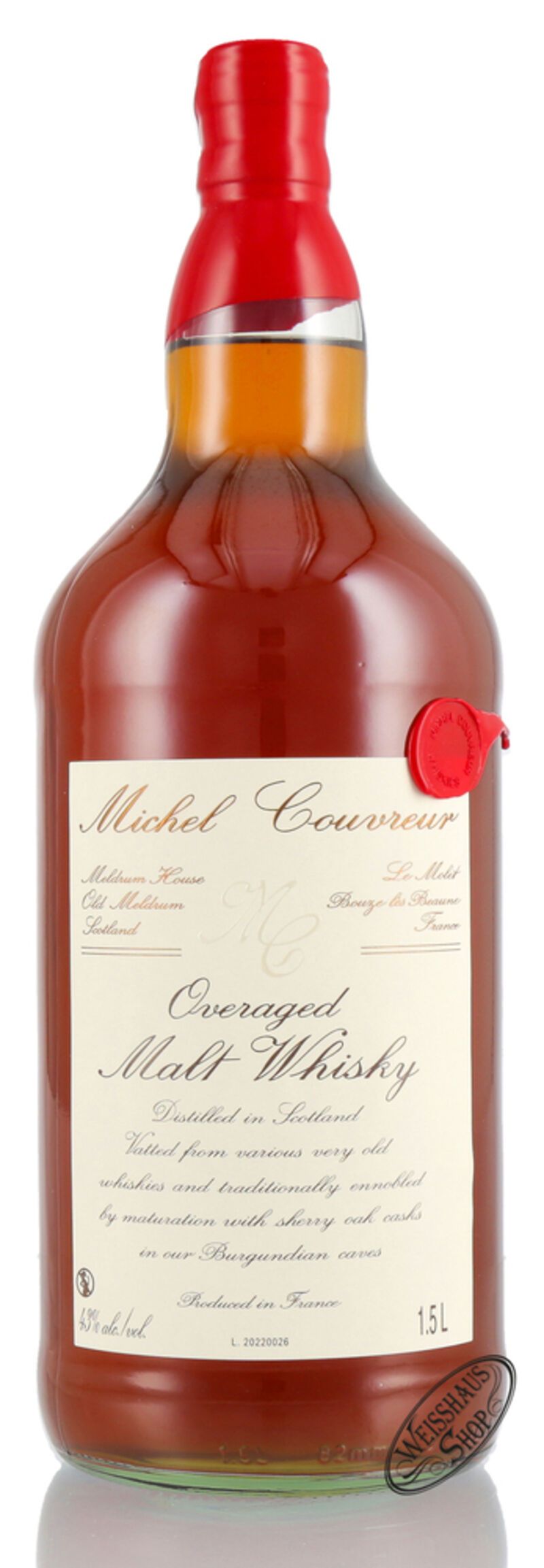 Michel Couvreur Overaged Malt Whisky 43% vol. 1,50l Magnum Michel Couvreur Overaged Malt Whisky 43% vol. 1,50l Magnum