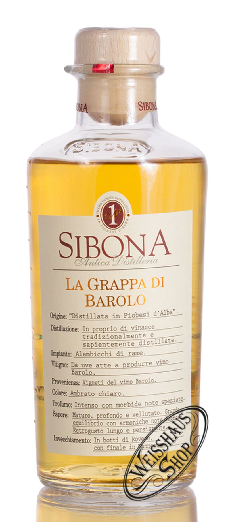 Sibona Grappa Barolo 40% vol. 0,50l Sibona Grappa Barolo 40% vol. 0,50l