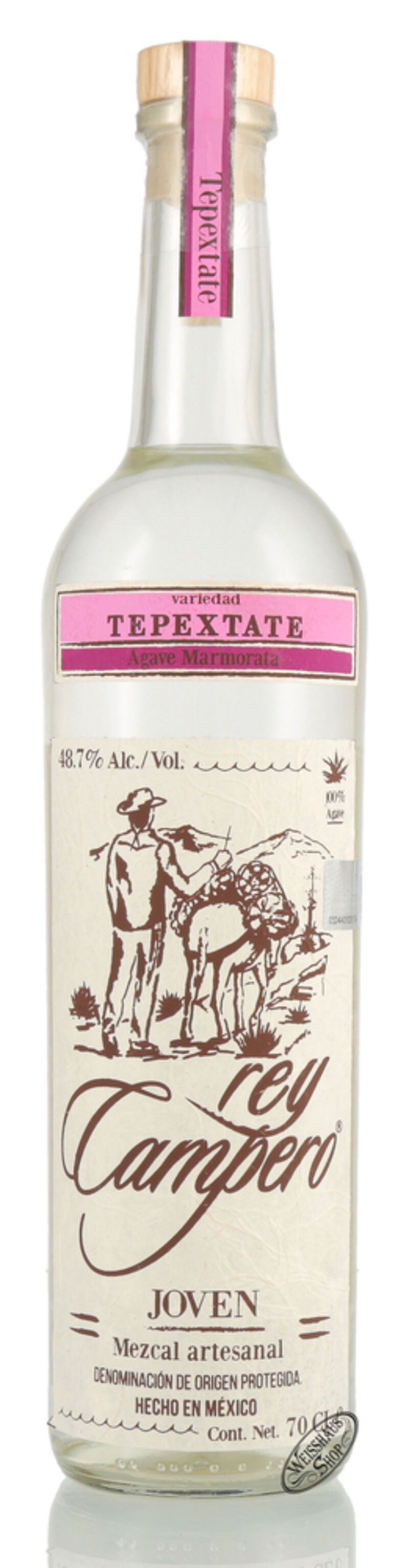 Rey Campero Mezcal Tepextate 48,7% vol. 0,70l Rey Campero Mezcal Tepextate 48,7% vol. 0,70l