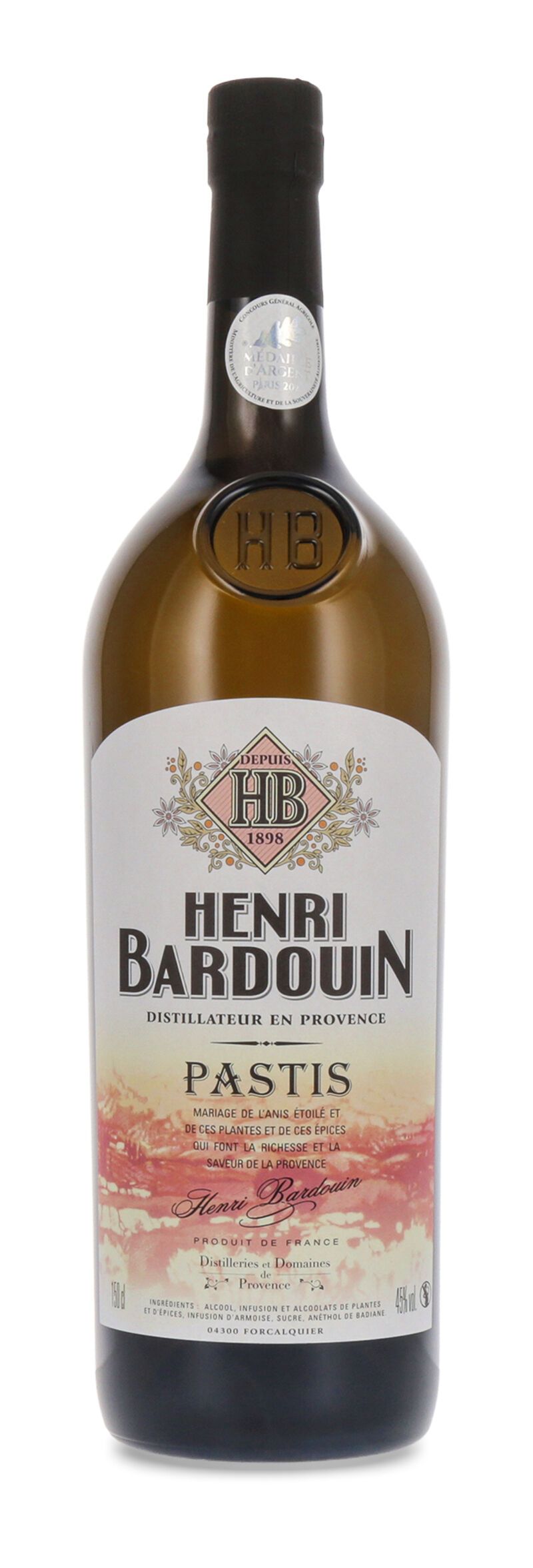 Henri Bardouin Pastis 45% vol. 1,50l Magnum