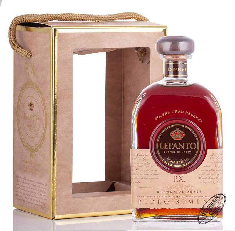 Lepanto Solera Gran Reserva Pedro Ximénez Brandy 36% vol. 0,70l Lepanto Solera Gran Reserva Pedro Ximénez Brandy 36% vol. 0,70l