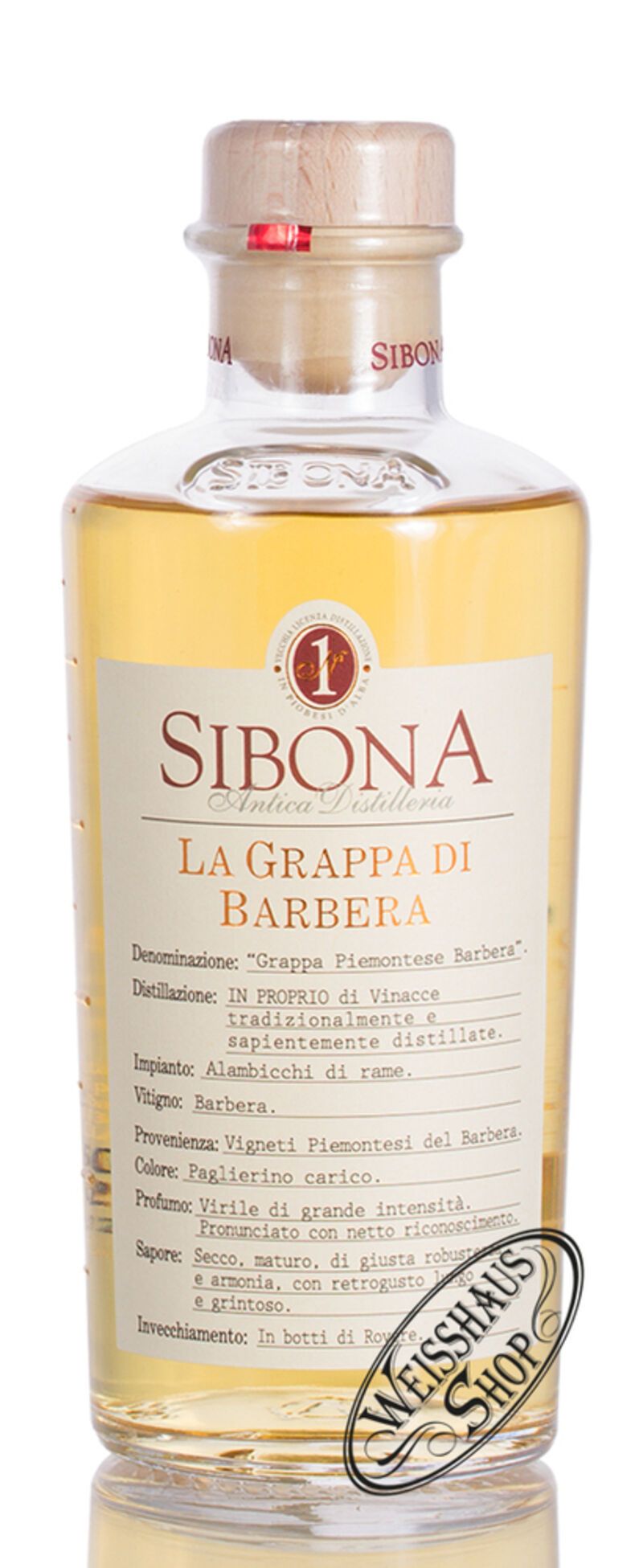 Sibona Grappa Barbera 40% vol. 0,50l Sibona Grappa Barbera 40% vol. 0,50l