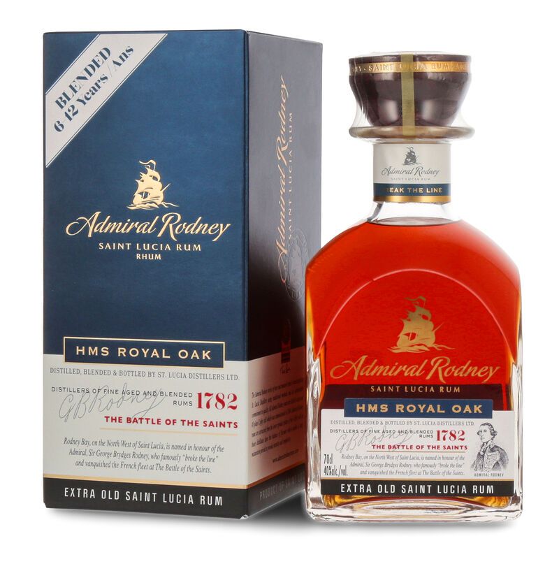 St. Lucia HMS Royal Oak Admiral Rodney Rum 40% vol. 0,70l