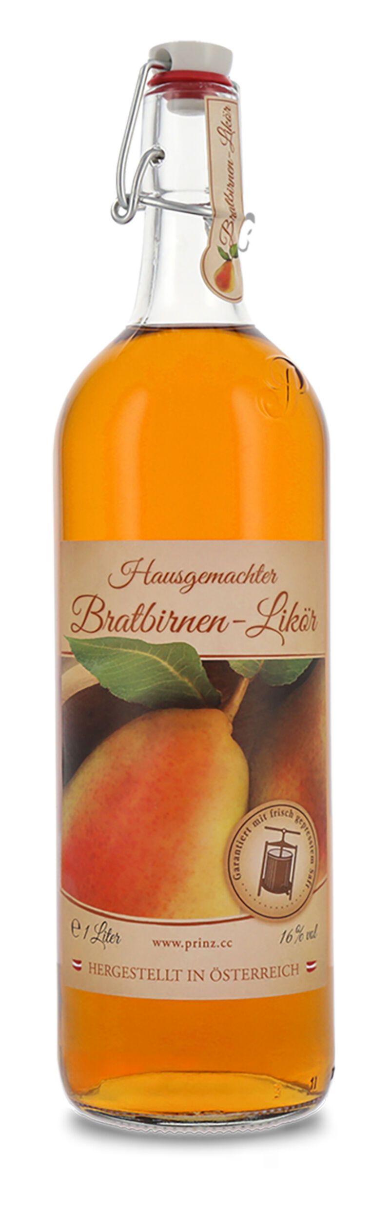 Prinz Bratbirnen Likör 16% vol. 1,0l Prinz Bratbirnen Likör 16% vol. 1,0l