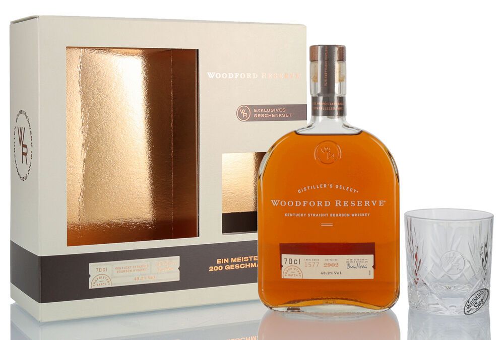 Woodford Reserve Distillers Select Bourbon Whiskey Geschenk-Set 43,2% vol. 0,70l B-Ware