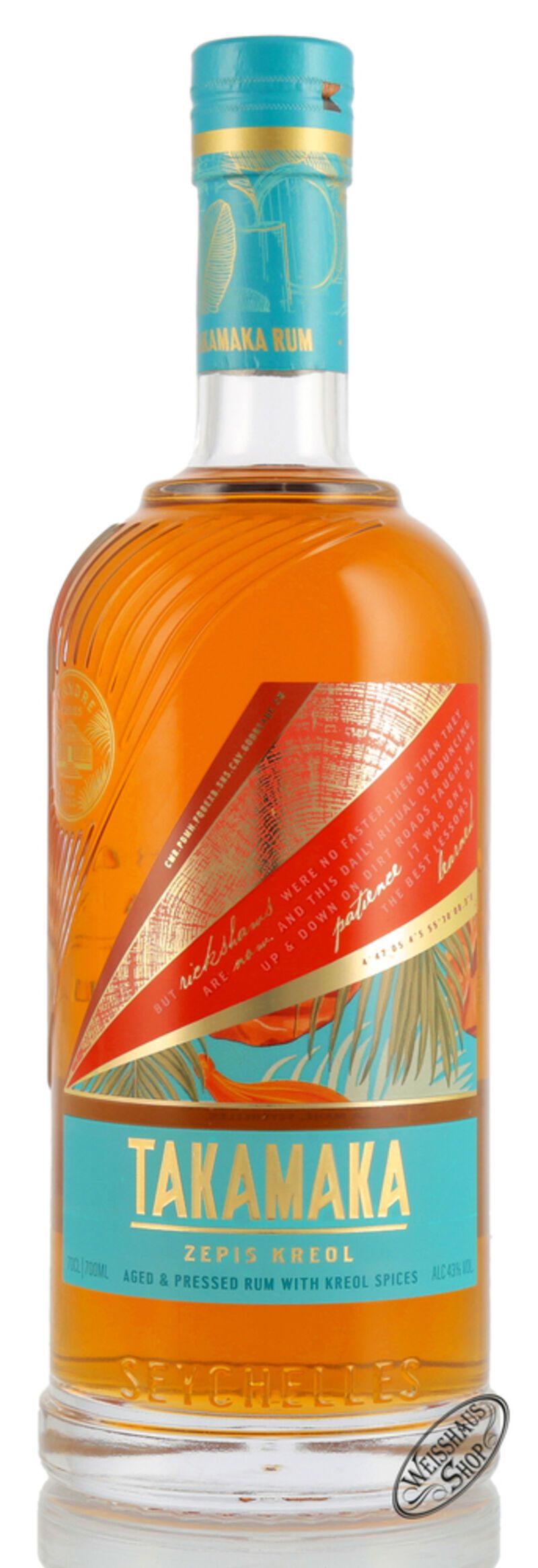 Takamaka St. André Zepis Kreol Rum 43% vol. 0,70l Takamaka St. André Zepis Kreol Rum 43% vol. 0,70l