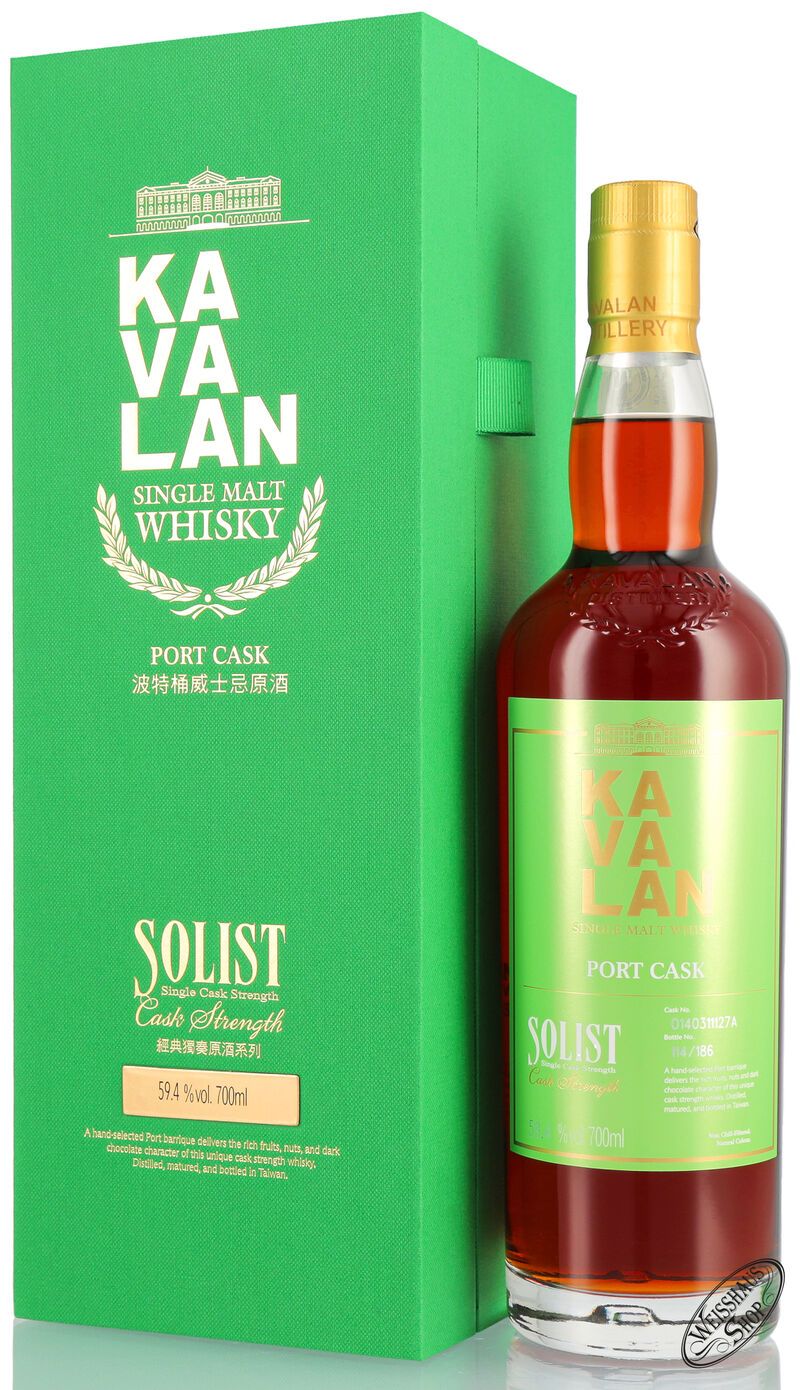 Kavalan Solist Port Cask Whisky 59,4% vol. 0,70l Kavalan Solist Port Cask Whisky 59,4% vol. 0,70l