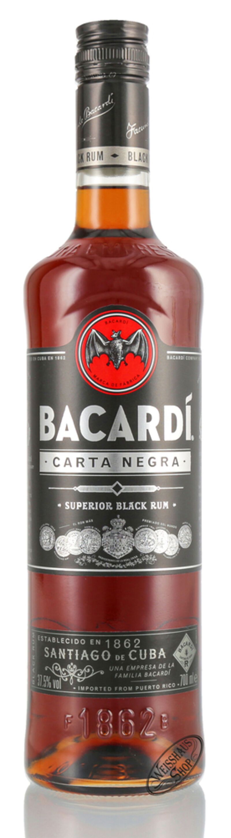 Bacardi Carta Negra 37,5% vol. 0,70l Bacardi Carta Negra 37,5% vol. 0,70l