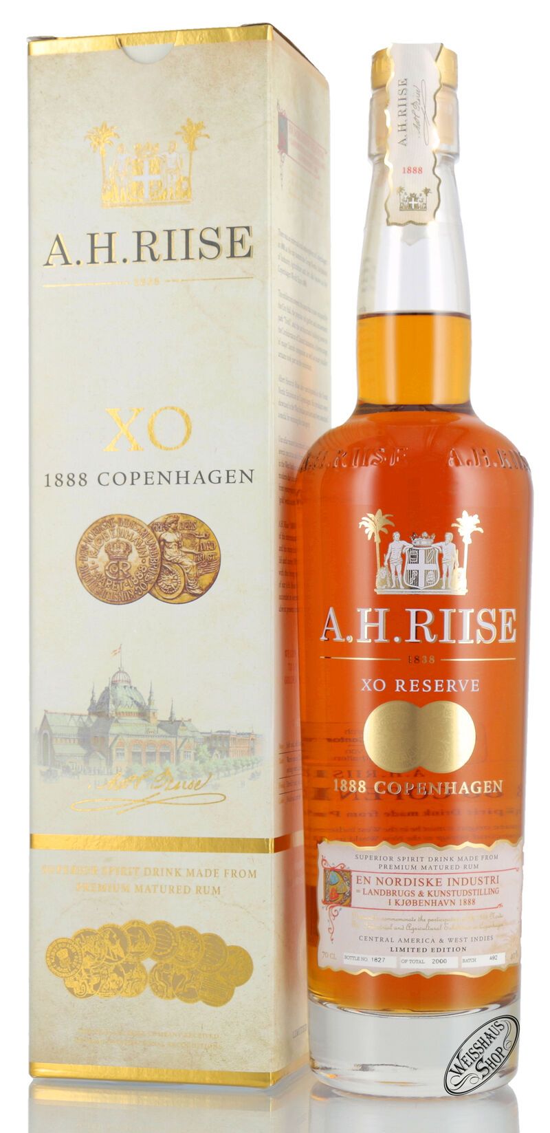 A.H. Riise 1888 Gold Medal 40% vol. 0,70l A.H. Riise 1888 Gold Medal 40% vol. 0,70l