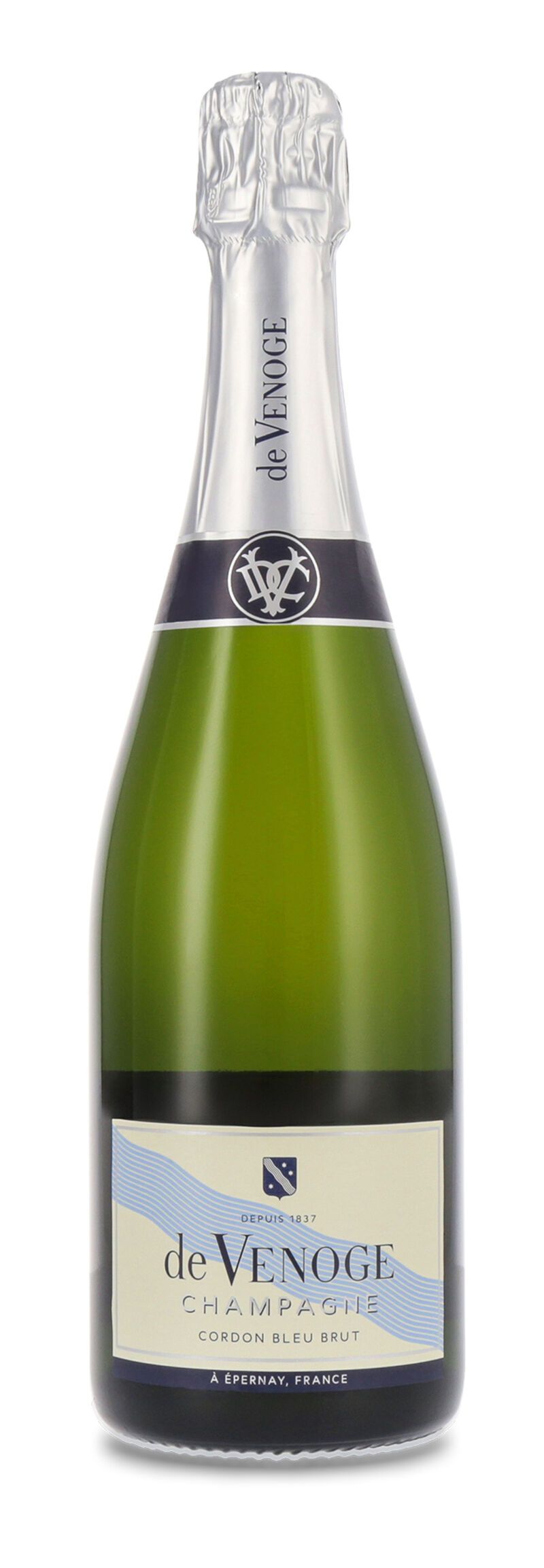 De Venoge Champagner Cordon Bleu Brut 12% vol. 0,75l Geschenkkarton