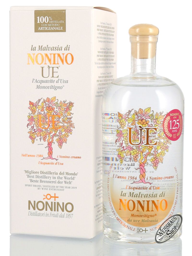 Nonino Grappa ÙE Di Malvasia Monovitigno 38% vol. 0,50l Nonino Grappa ÙE Di Malvasia Monovitigno 38% vol. 0,50l