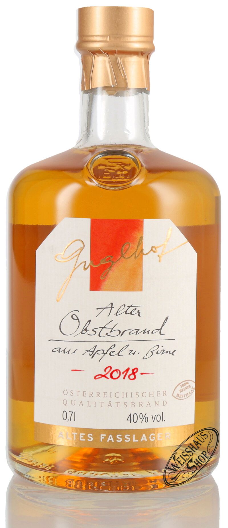 Guglhof Alter Obstbrand (Apfel & Birne) 40% vol. Jahrgangsbrand 0,70l Guglhof Alter Obstbrand (Apfel & Birne) 40% vol. Jahrgangsbrand 0,70l